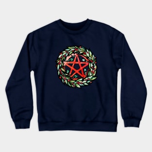 Pagan Witch Yule Wreath Crewneck Sweatshirt